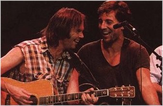 Neil Young Bruce Springsteen Trade Photo